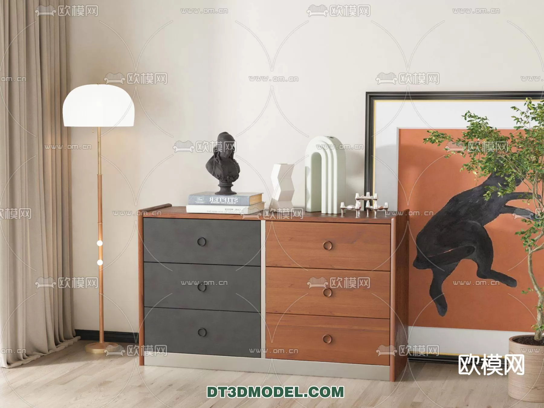 WABI SABI STYLE 3D MODELS – CABINETS – 0098