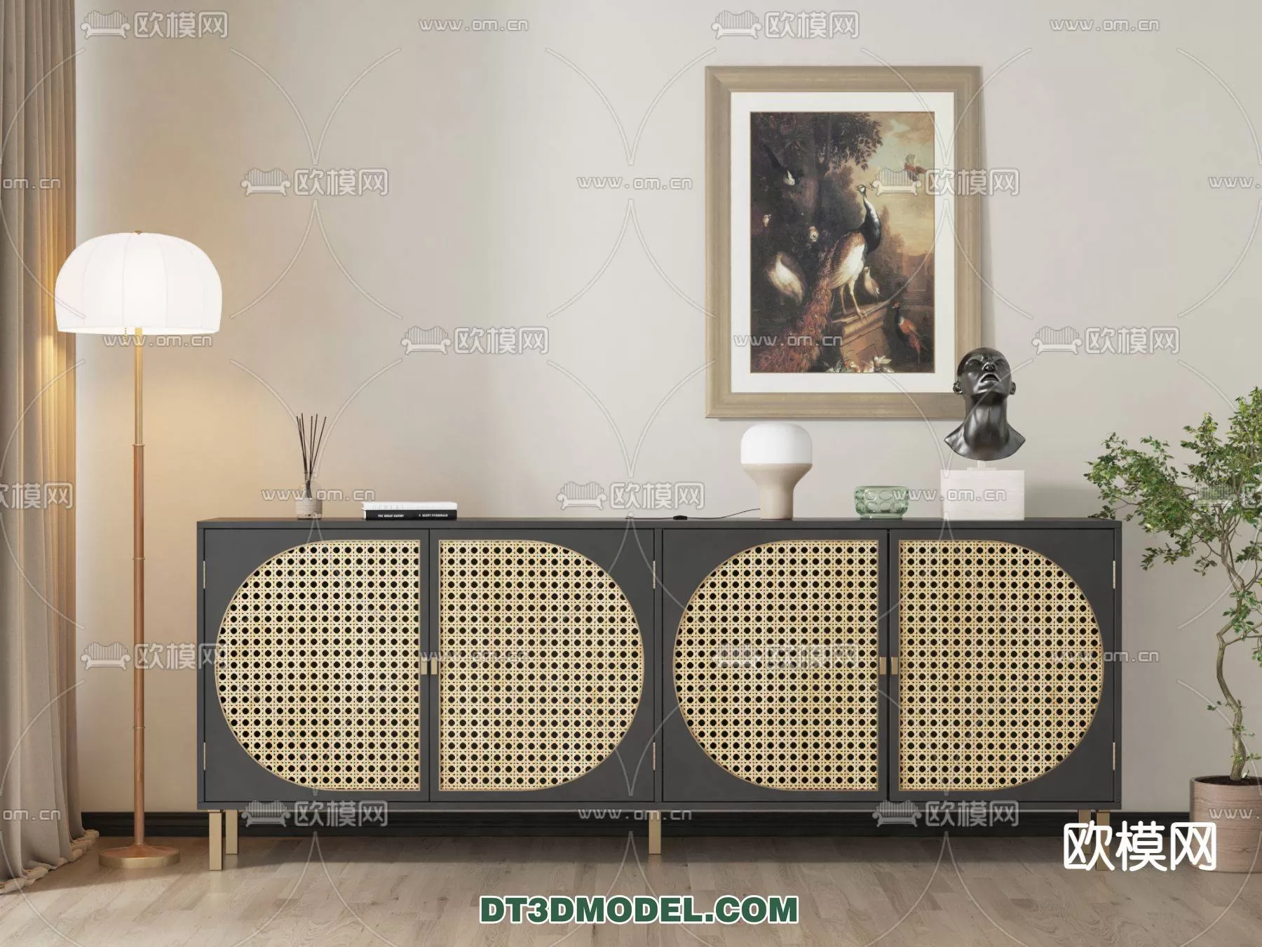 WABI SABI STYLE 3D MODELS – CABINETS – 0099