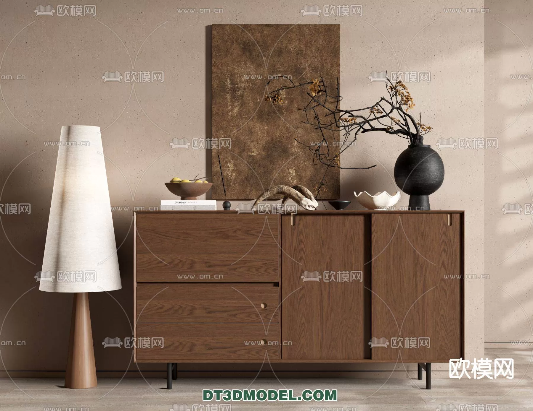 WABI SABI STYLE 3D MODELS – CABINETS – 0101