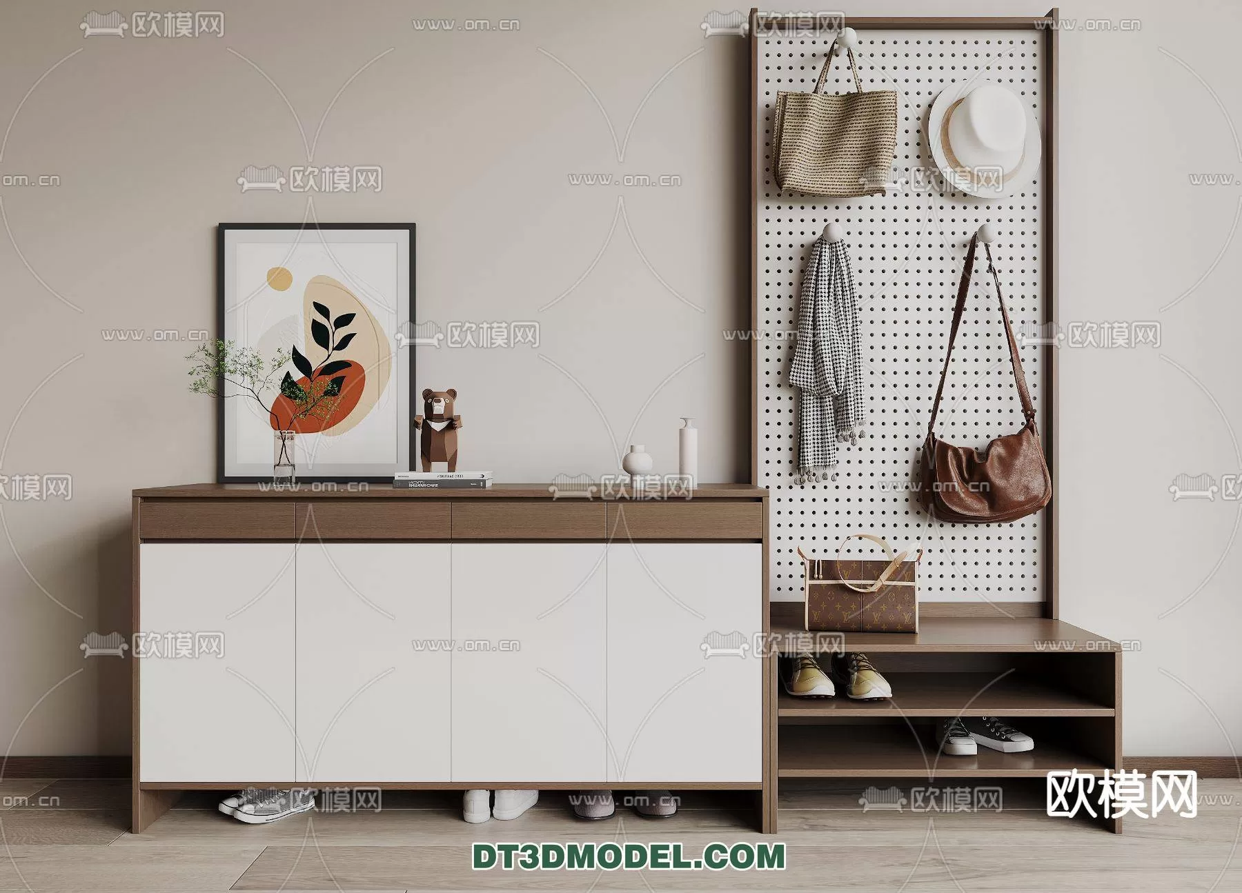 WABI SABI STYLE 3D MODELS – CABINETS – 0105
