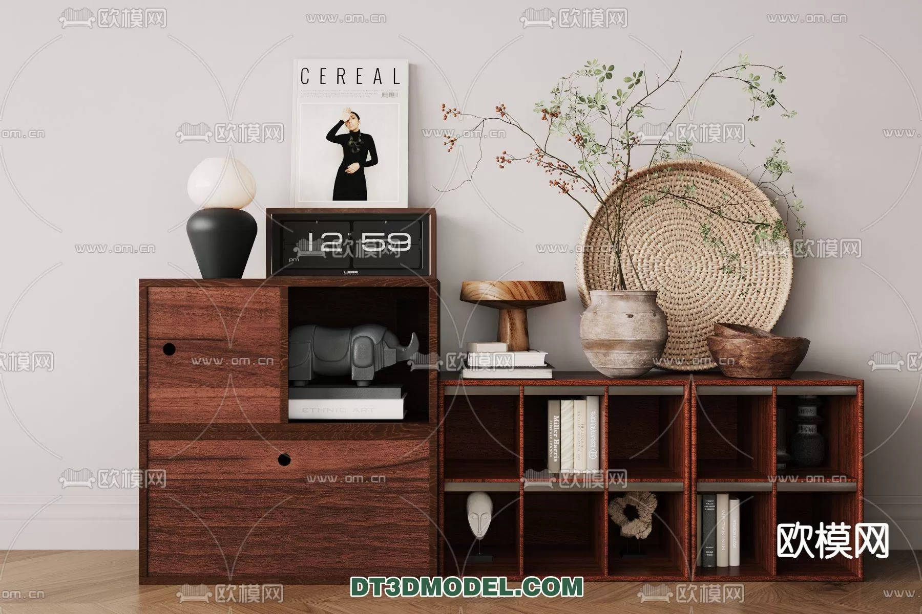 WABI SABI STYLE 3D MODELS – CABINETS – 0124
