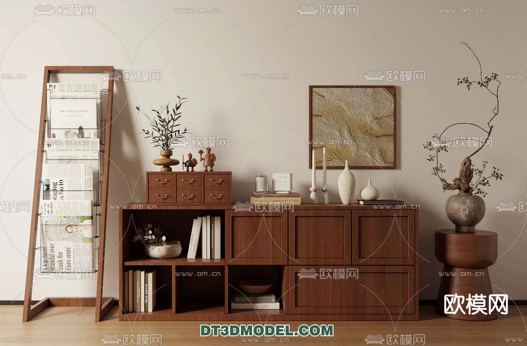 WABI SABI STYLE 3D MODELS – CABINETS – 0128