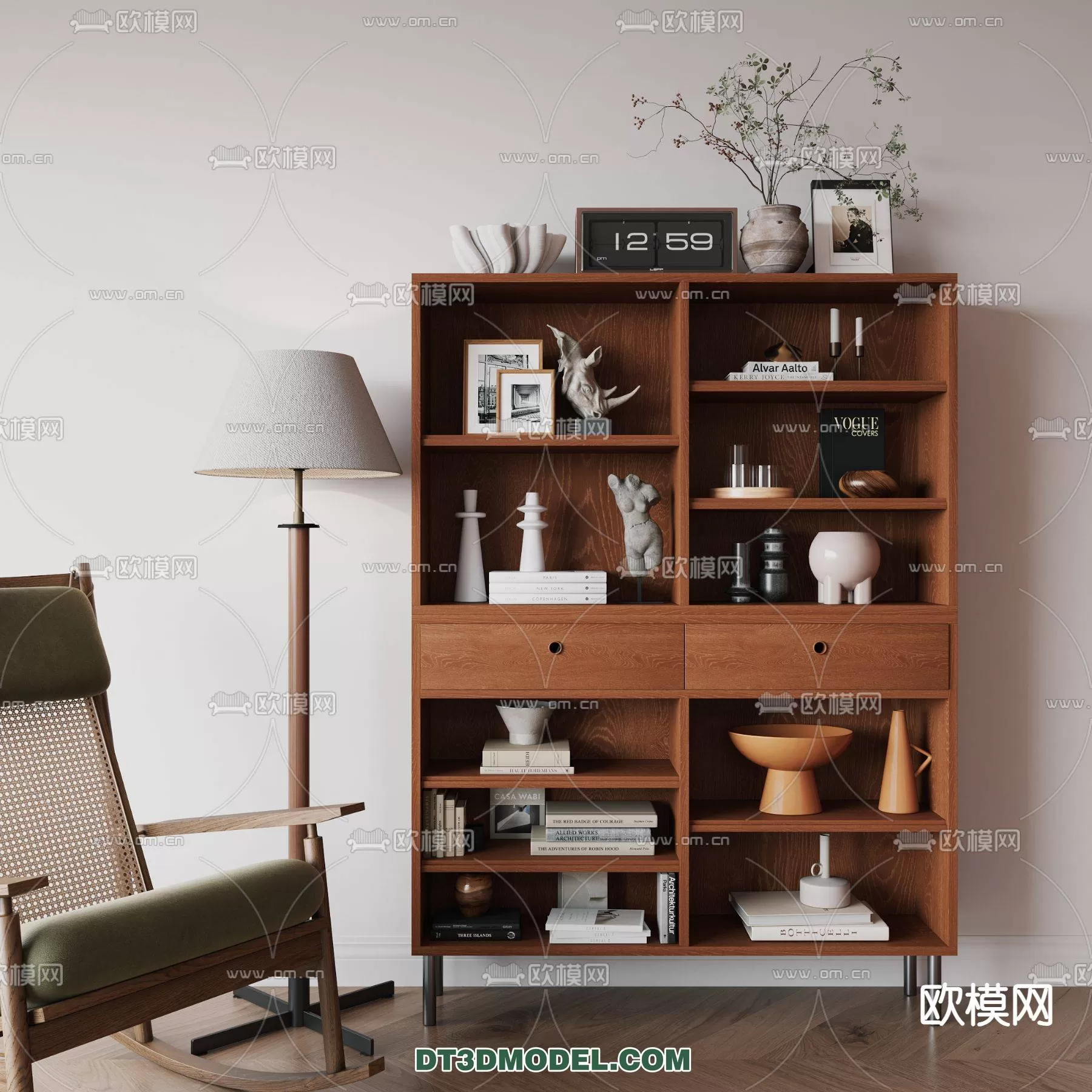 WABI SABI STYLE 3D MODELS – CABINETS – 0132