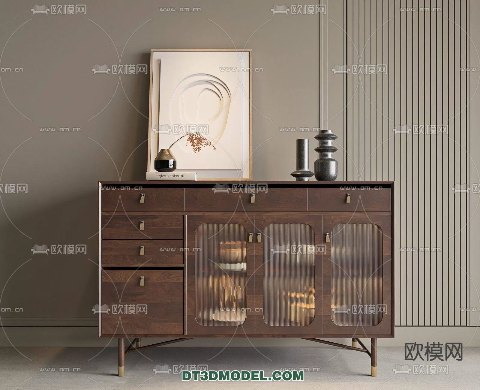 WABI SABI STYLE 3D MODELS – CABINETS – 0139