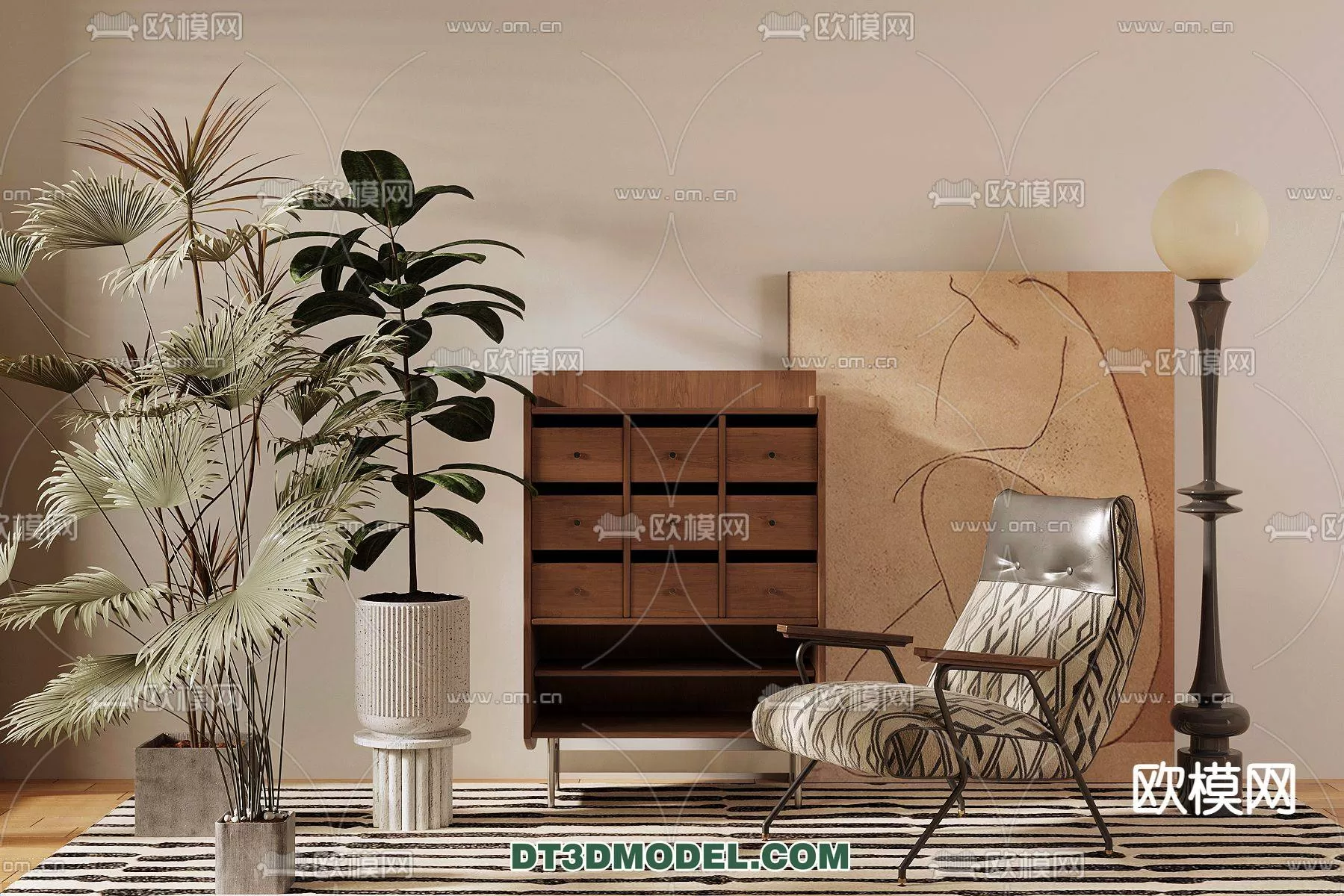 WABI SABI STYLE 3D MODELS – CABINETS – 0141