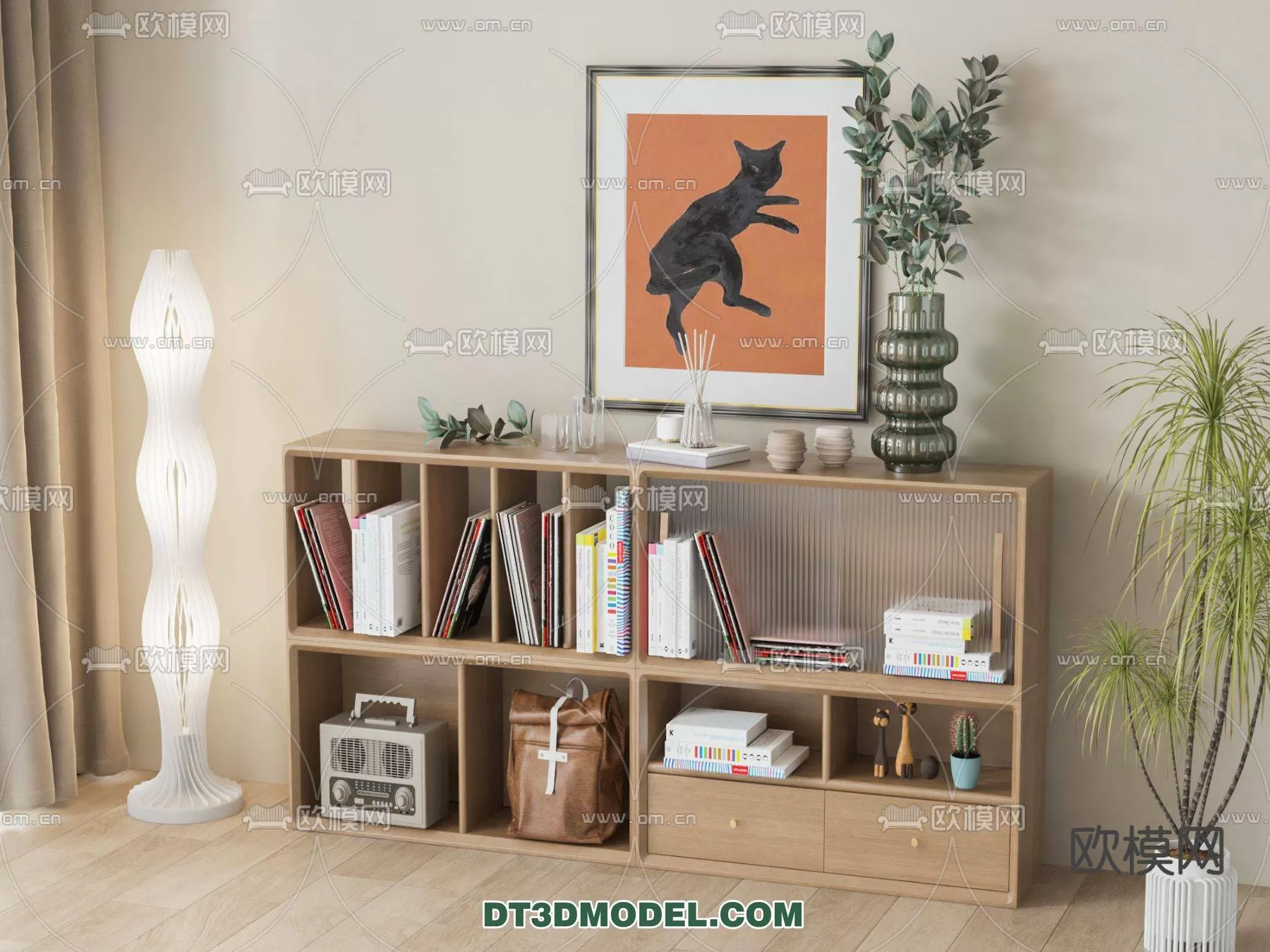 WABI SABI STYLE 3D MODELS – CABINETS – 0143