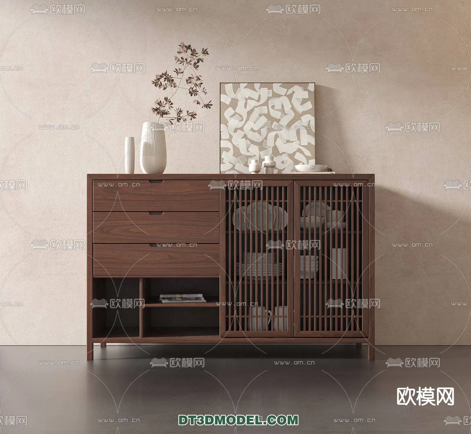 WABI SABI STYLE 3D MODELS – CABINETS – 0146