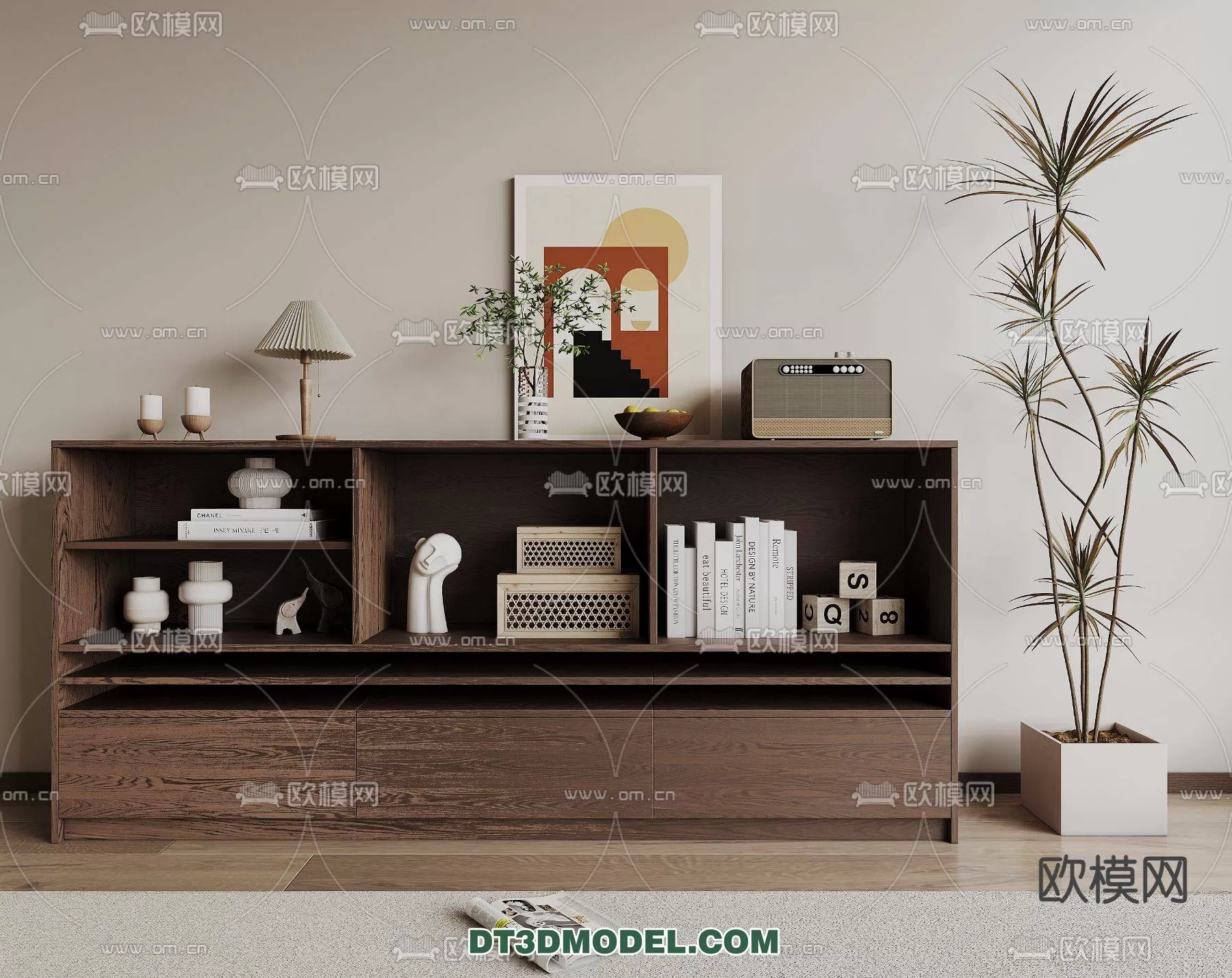 WABI SABI STYLE 3D MODELS – CABINETS – 0148