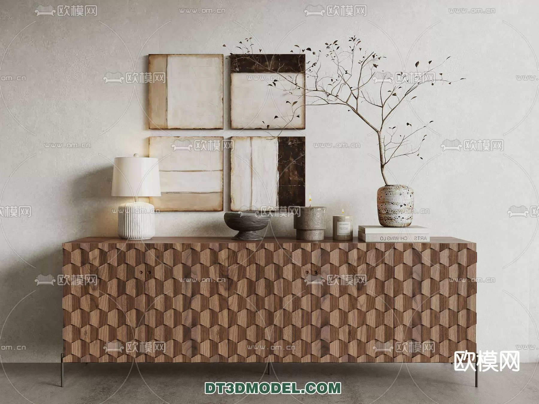 WABI SABI STYLE 3D MODELS – CABINETS – 0151