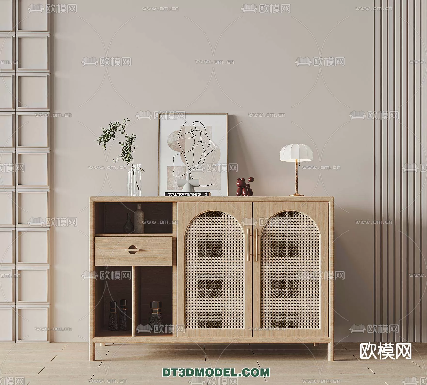WABI SABI STYLE 3D MODELS – CABINETS – 0152