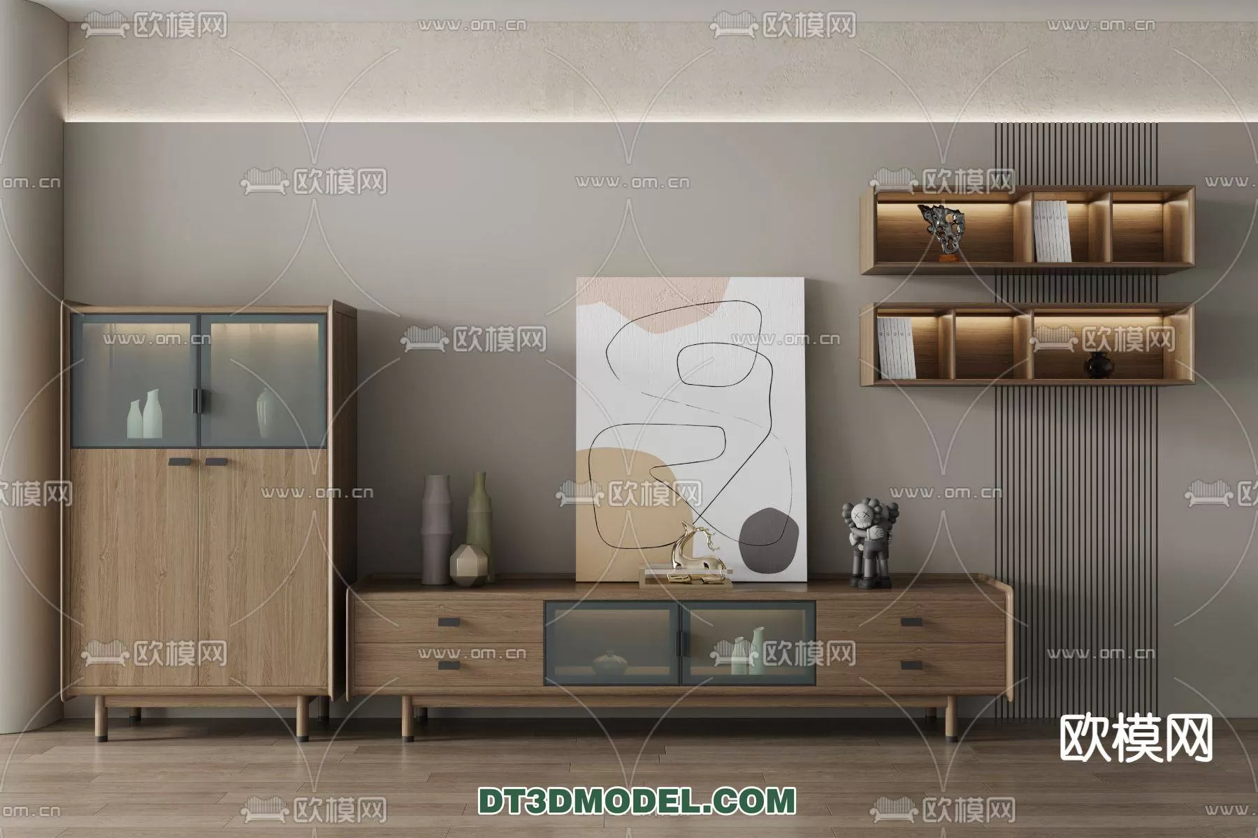 WABI SABI STYLE 3D MODELS – CABINETS – 0174