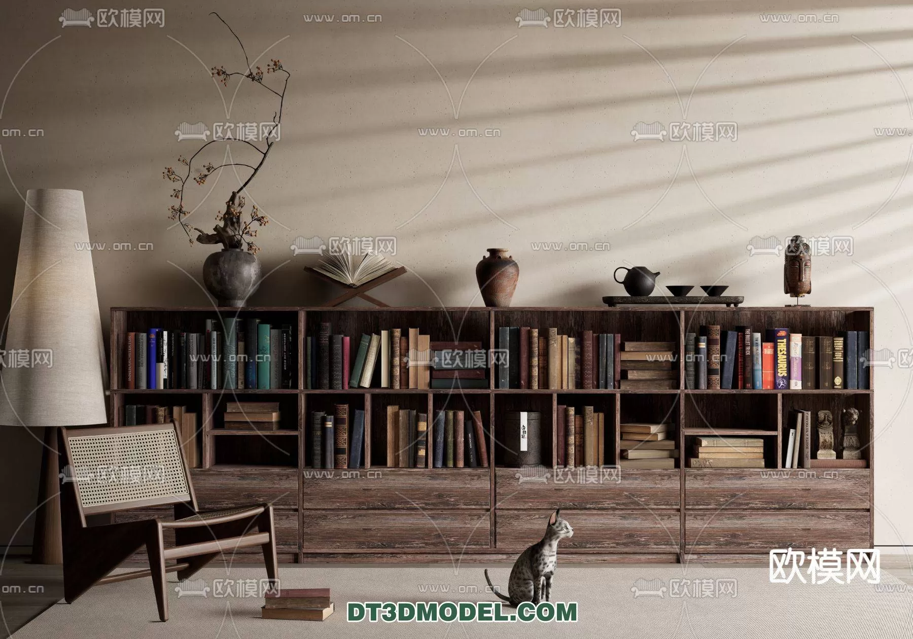 WABI SABI STYLE 3D MODELS – CABINETS – 0187