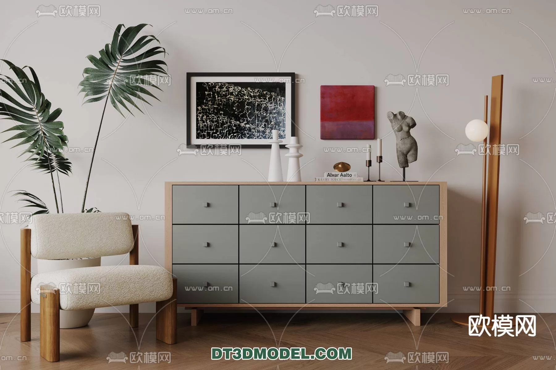 WABI SABI STYLE 3D MODELS – CABINETS – 0198