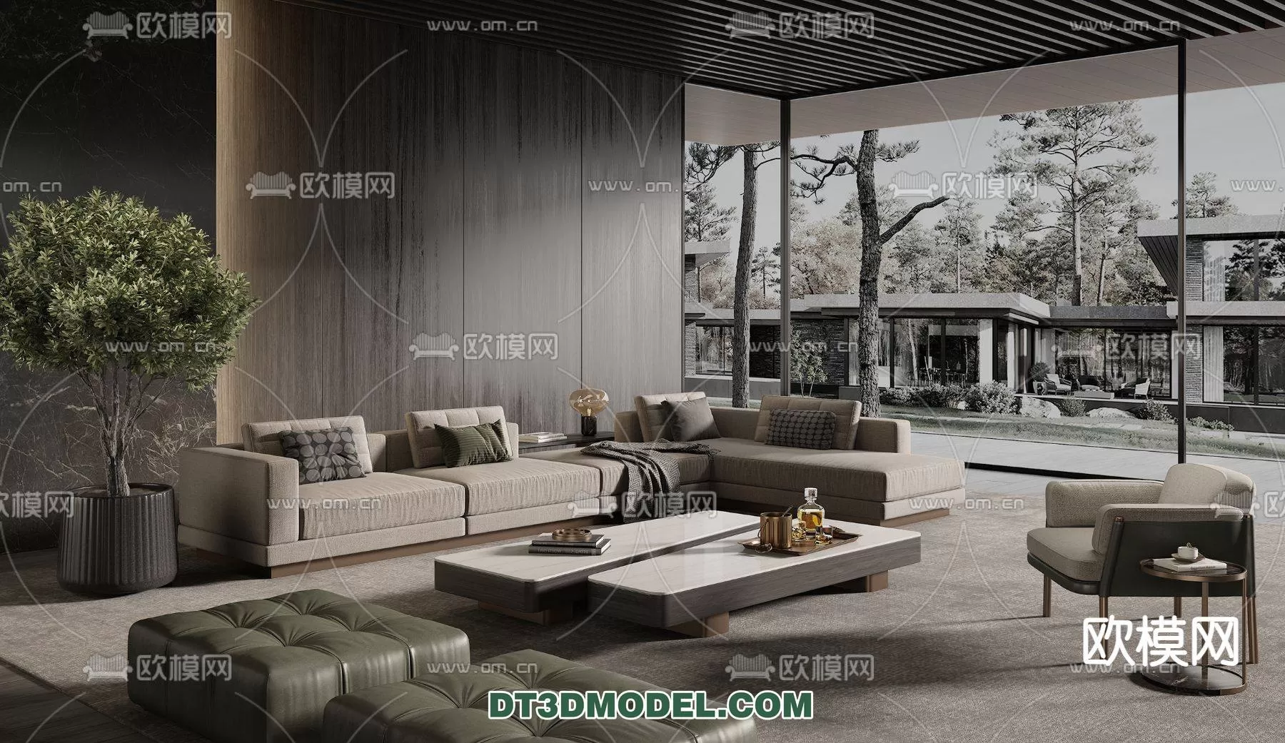 WABI SABI STYLE 3D MODELS – LIVING ROOM – 0009