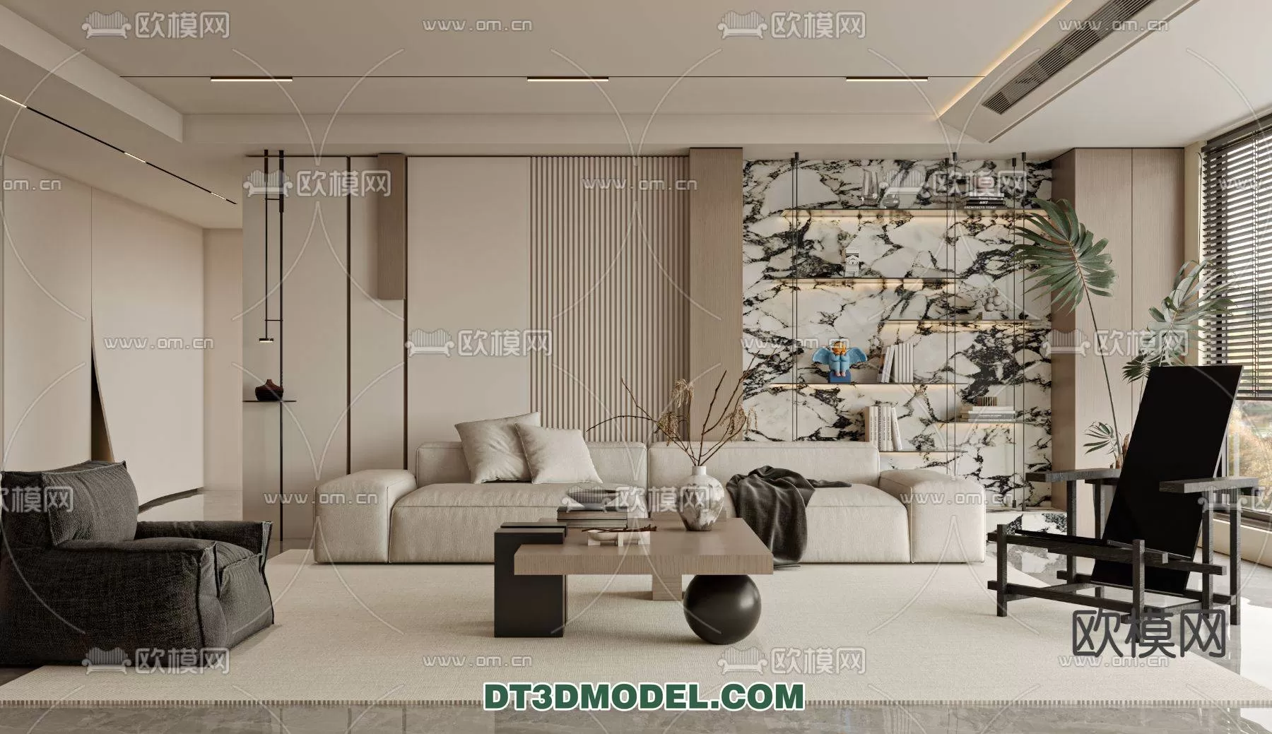 WABI SABI STYLE 3D MODELS – LIVING ROOM – 0012