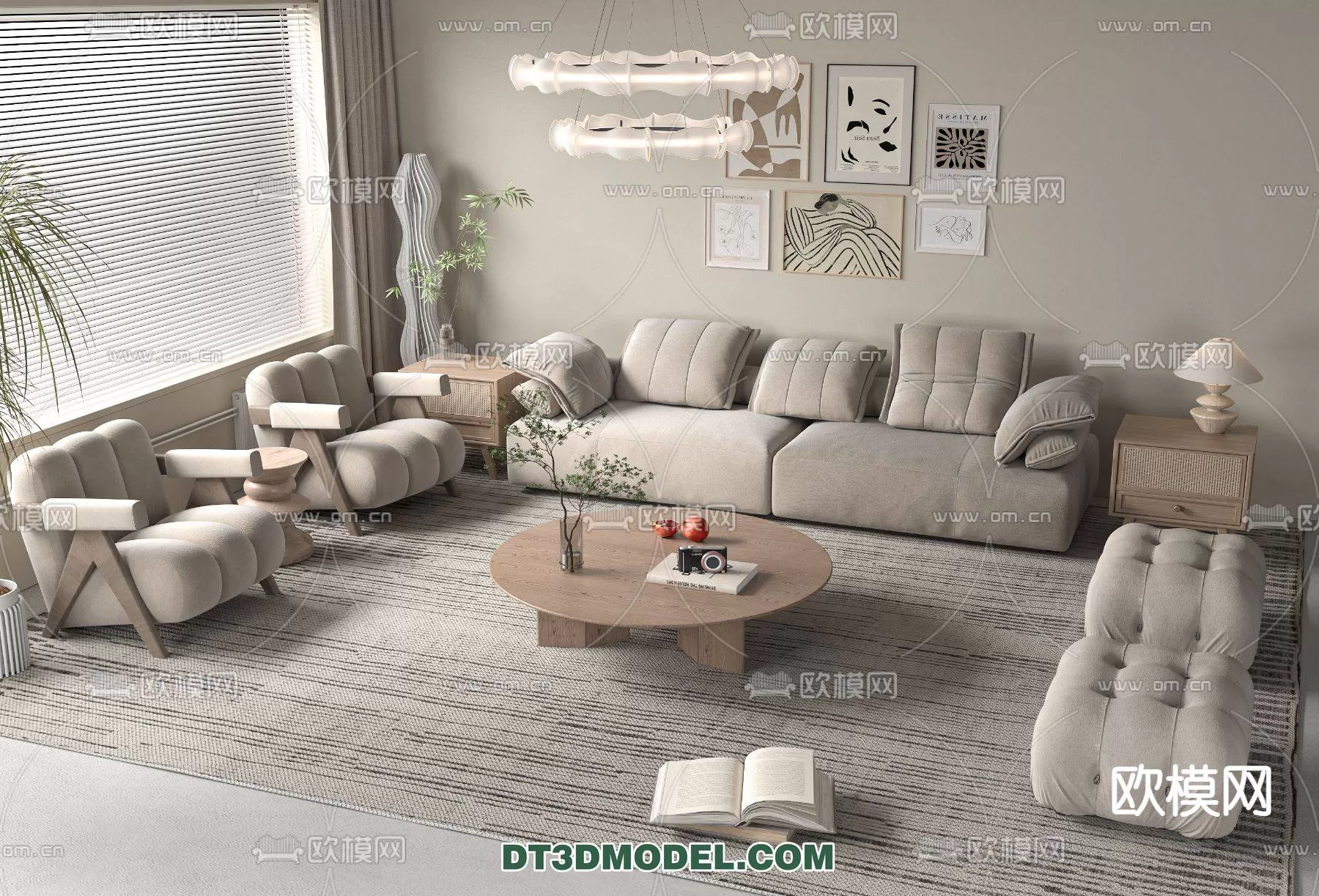 WABI SABI STYLE 3D MODELS – LIVING ROOM – 0013