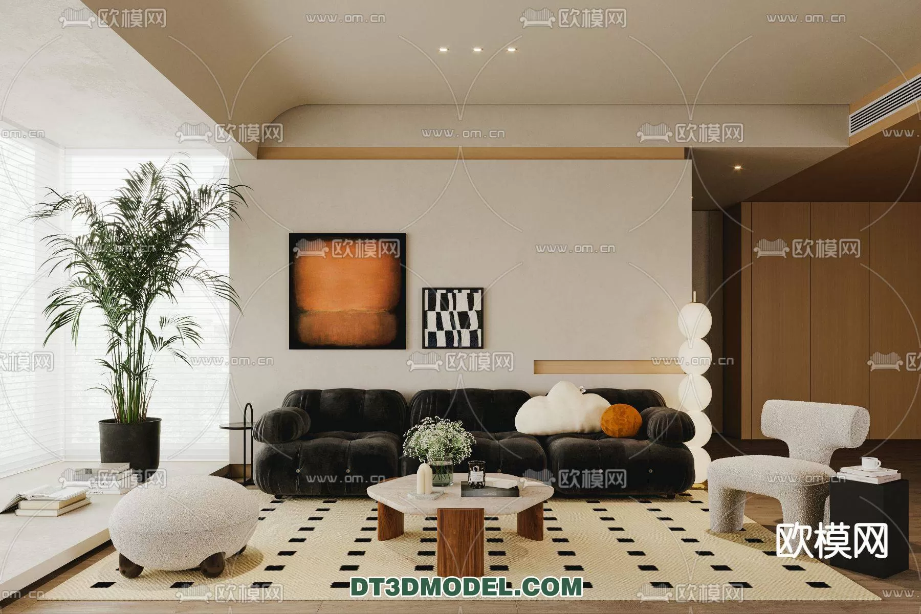 WABI SABI STYLE 3D MODELS – LIVING ROOM – 0018