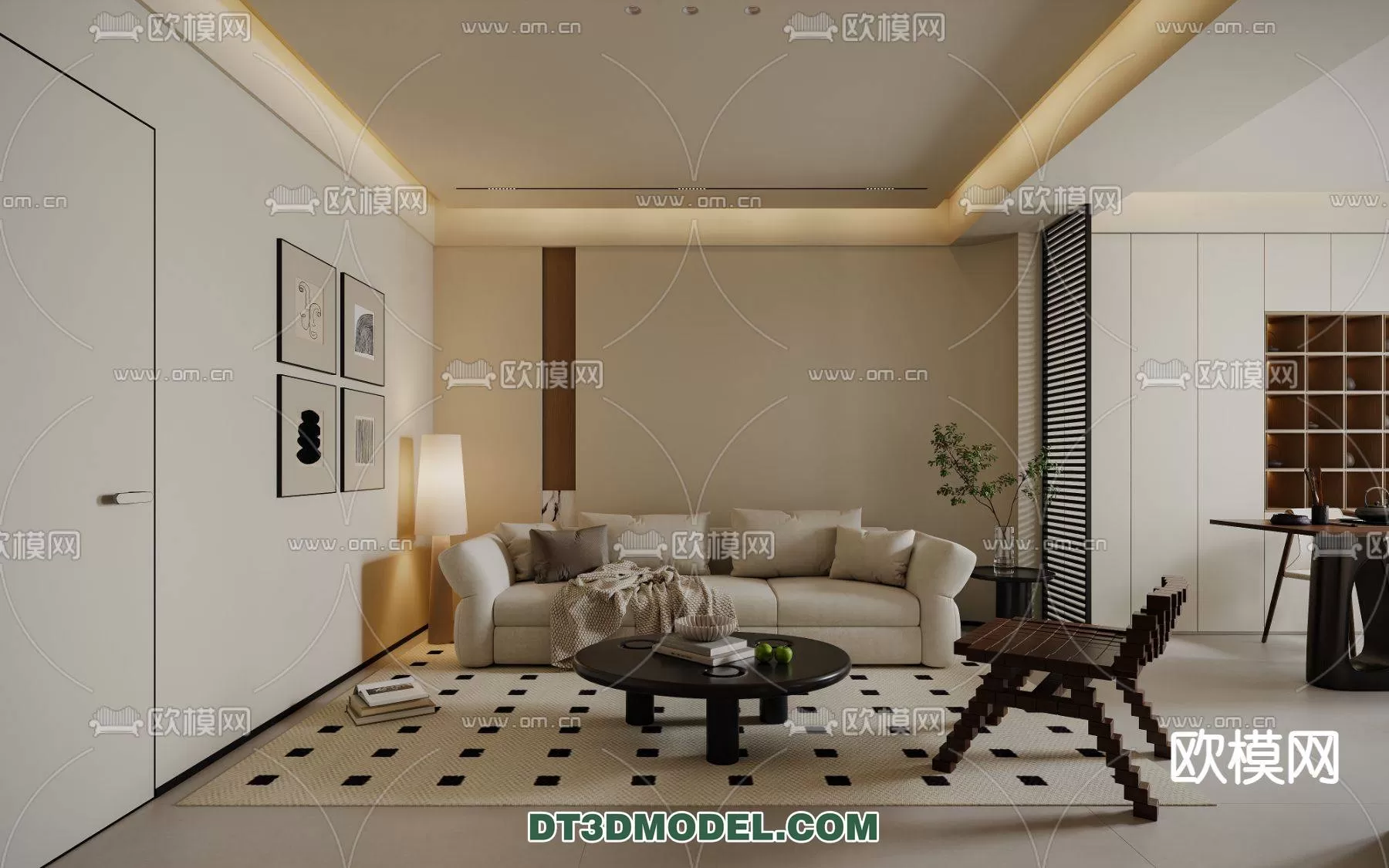 WABI SABI STYLE 3D MODELS – LIVING ROOM – 0030