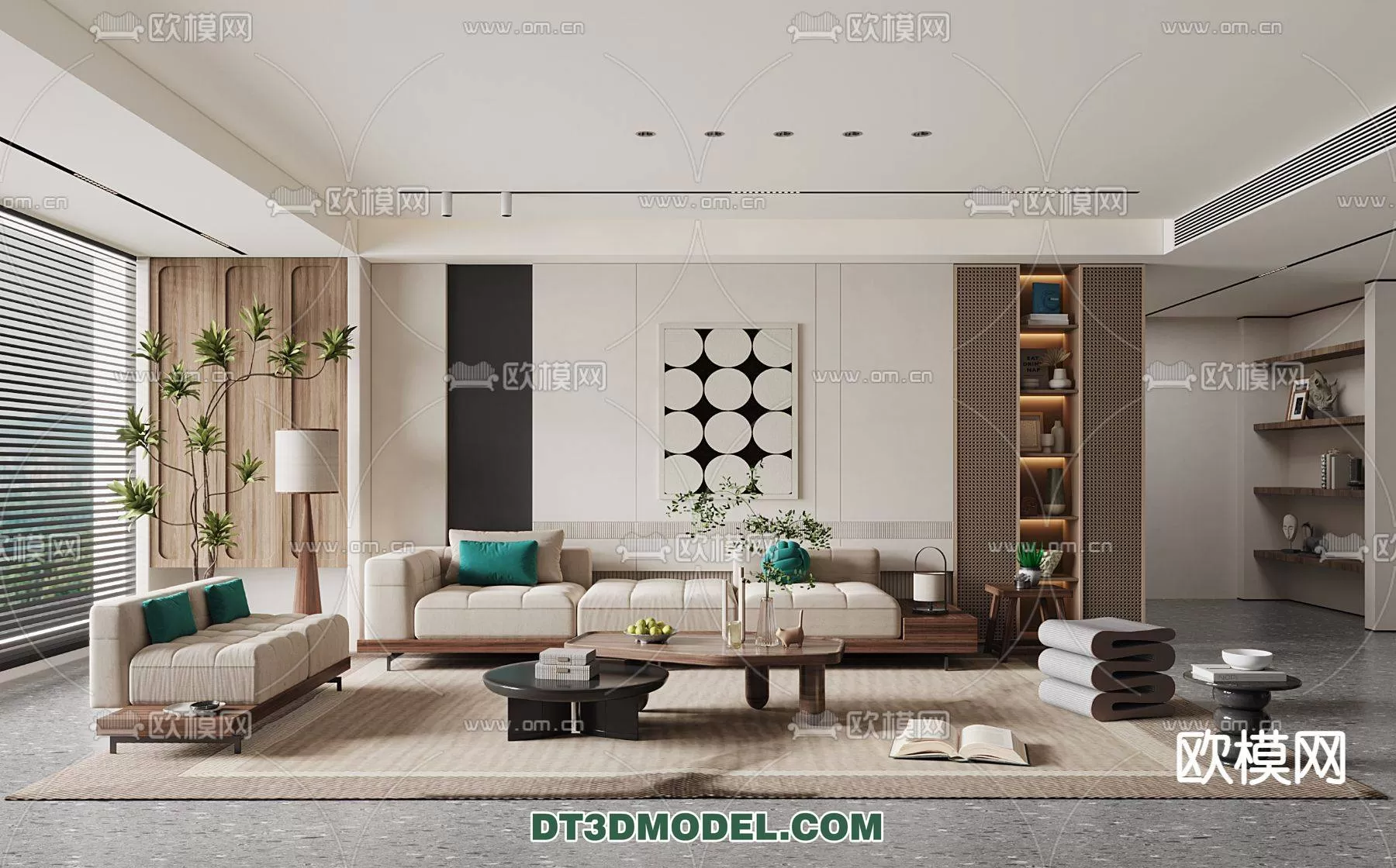 WABI SABI STYLE 3D MODELS – LIVING ROOM – 0034