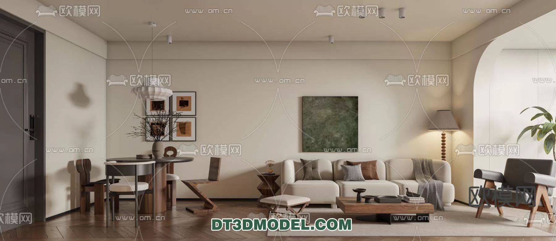WABI SABI STYLE 3D MODELS – LIVING ROOM – 0035