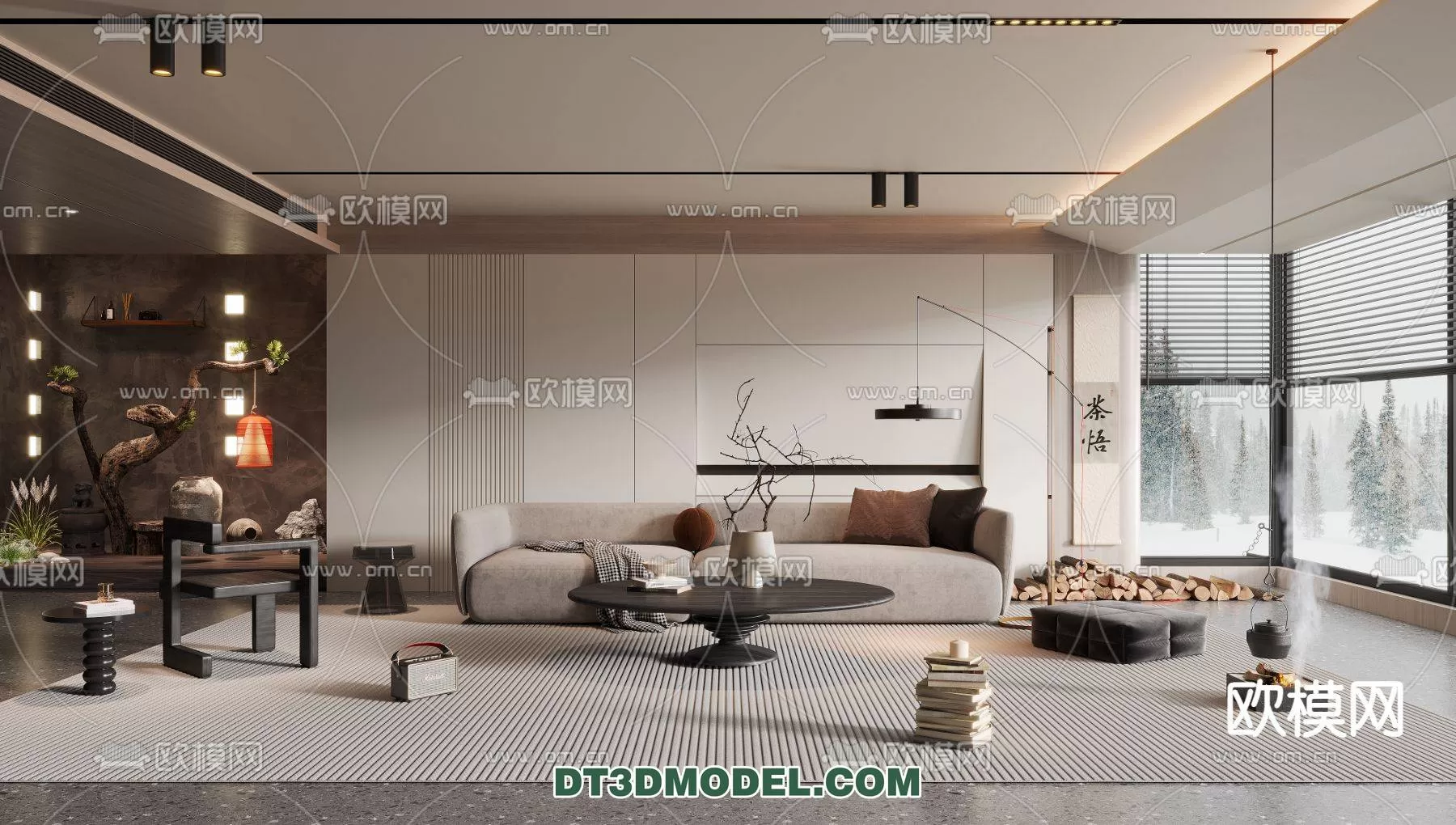 WABI SABI STYLE 3D MODELS – LIVING ROOM – 0067
