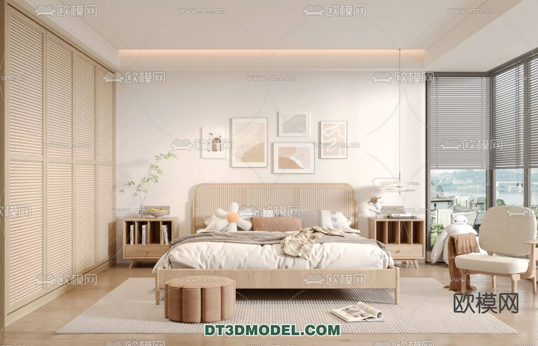 WABI SABI STYLE 3D MODELS – BEDROOM – 0008