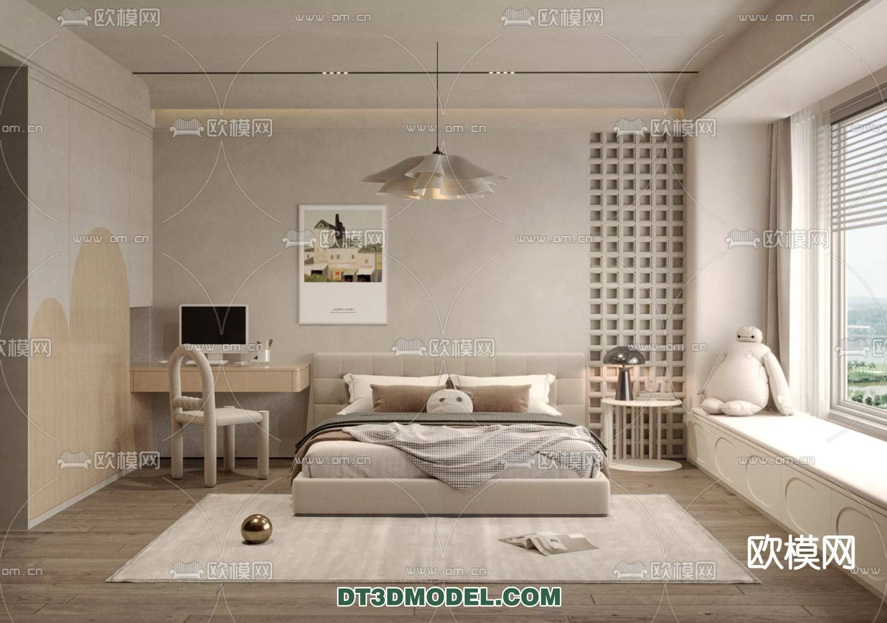 WABI SABI STYLE 3D MODELS – BEDROOM – 0010