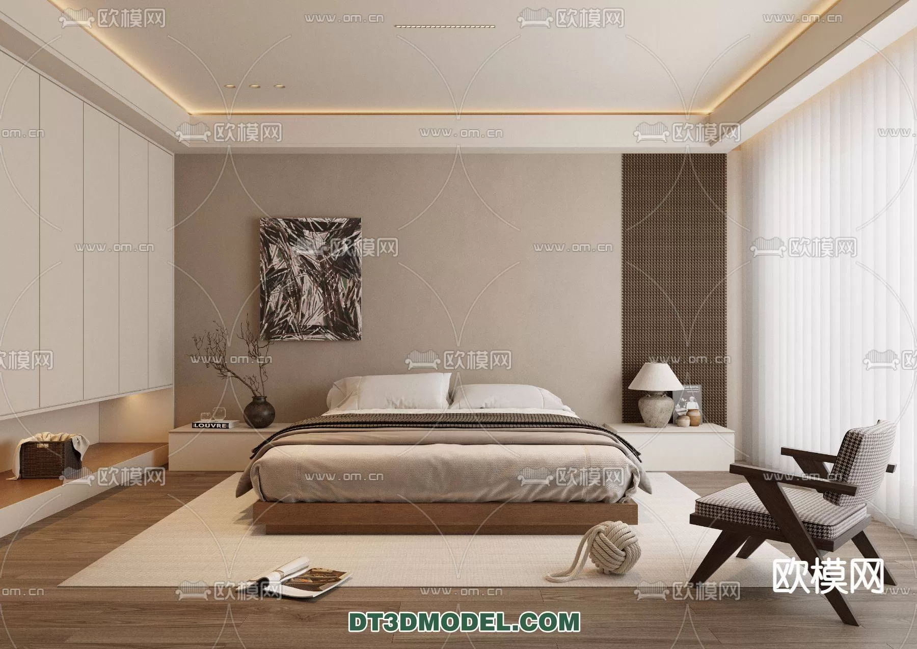WABI SABI STYLE 3D MODELS – BEDROOM – 0013