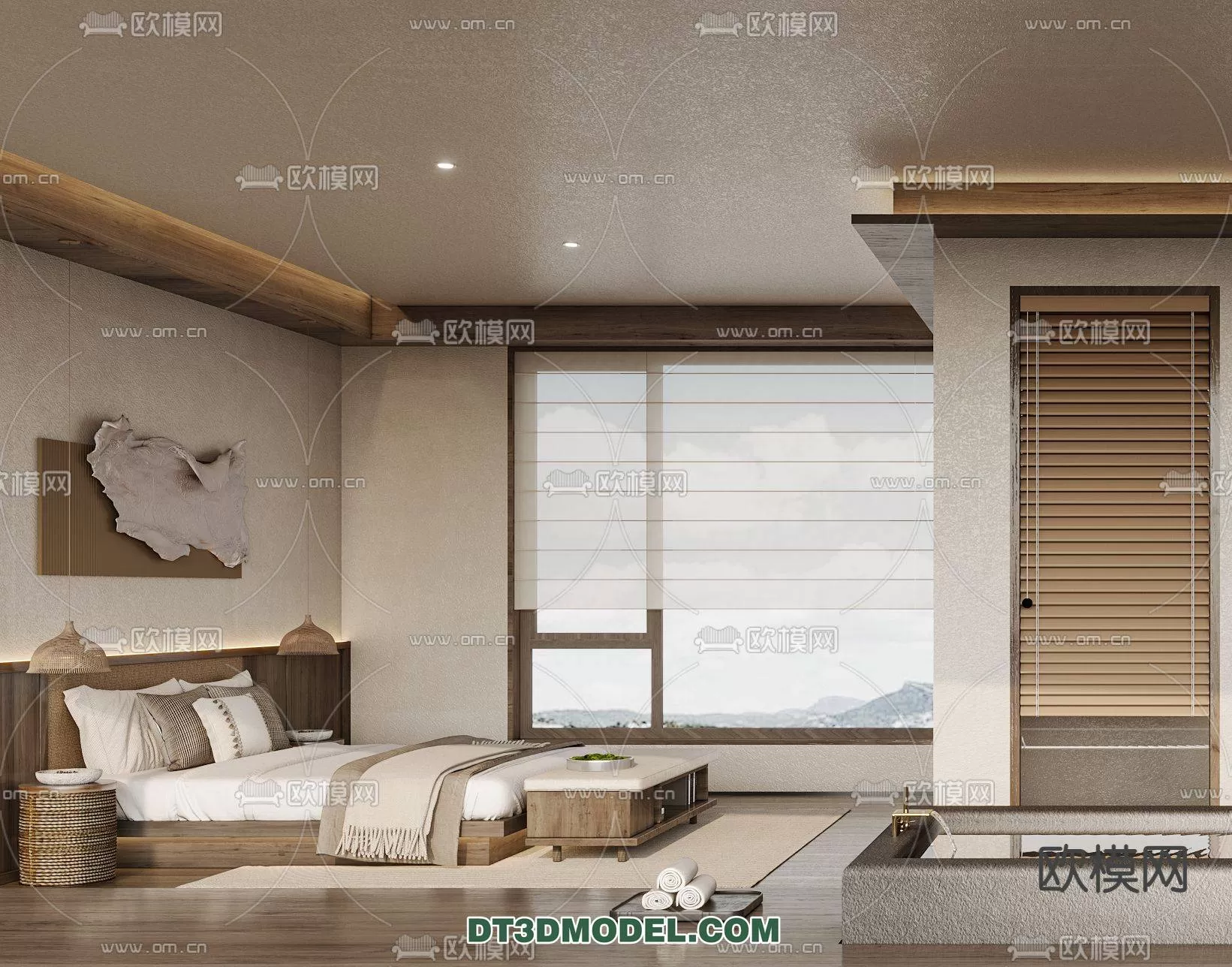 WABI SABI STYLE 3D MODELS – BEDROOM – 0014