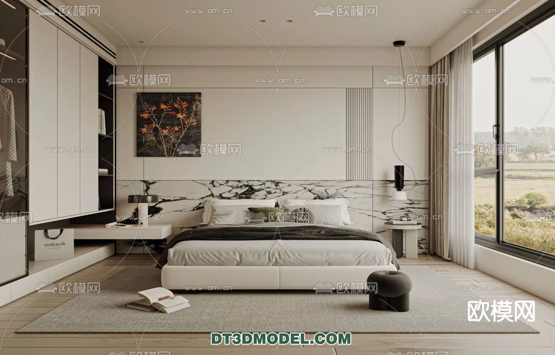 WABI SABI STYLE 3D MODELS – BEDROOM – 0017
