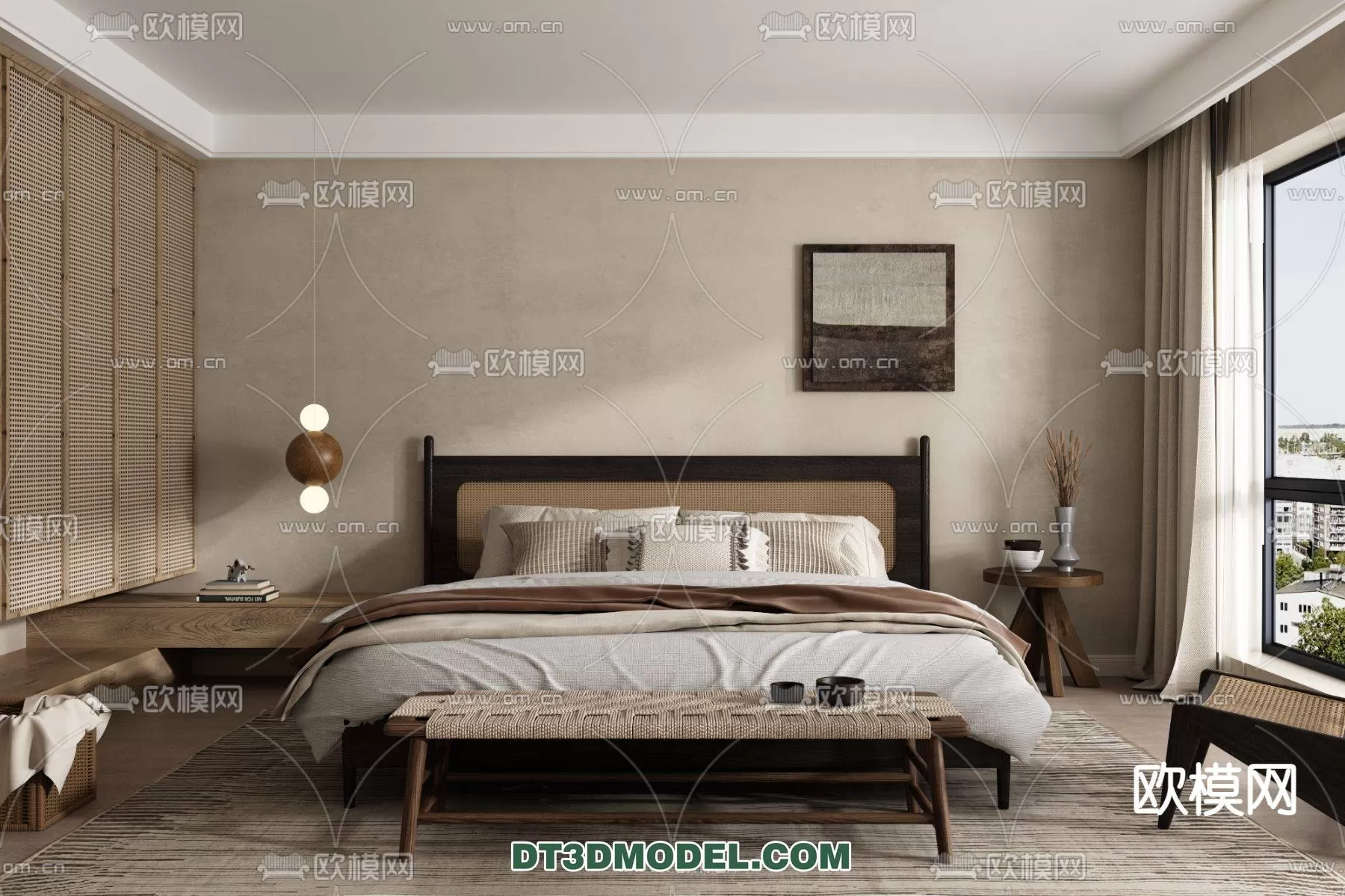 WABI SABI STYLE 3D MODELS – BEDROOM – 0022