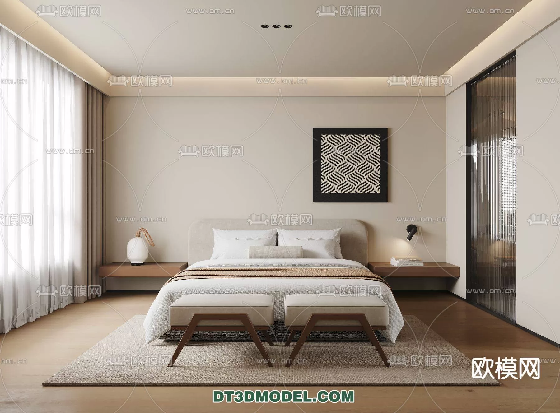 WABI SABI STYLE 3D MODELS – BEDROOM – 0033