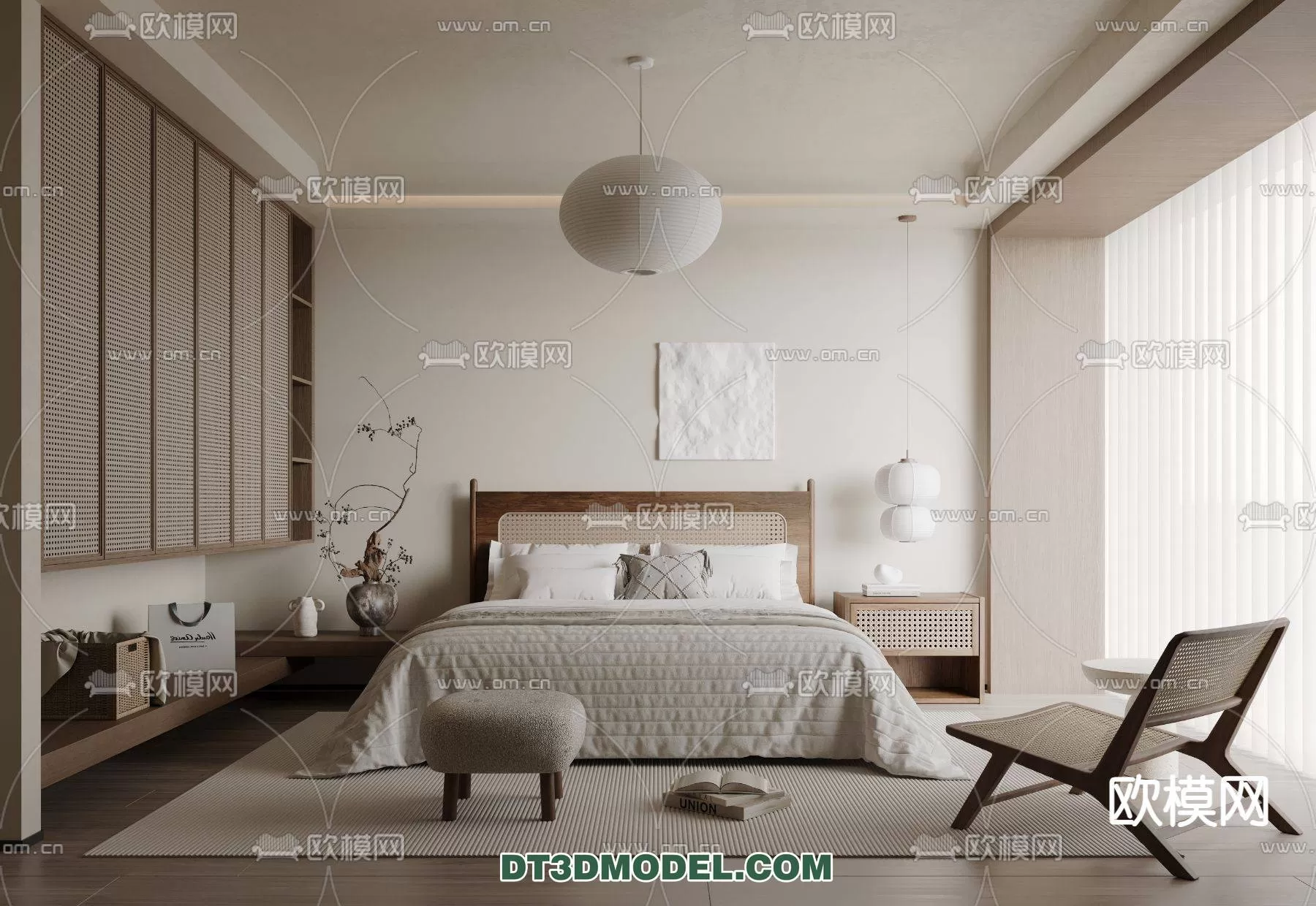 WABI SABI STYLE 3D MODELS – BEDROOM – 0049