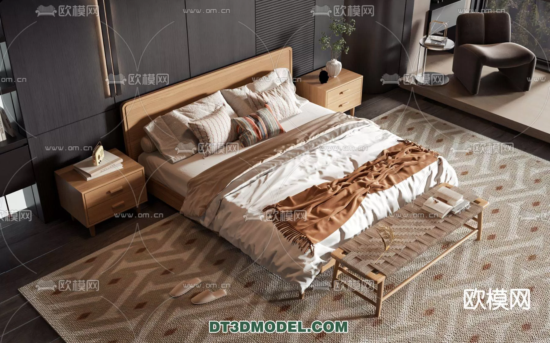 WABI SABI STYLE 3D MODELS – BEDROOM – 0068