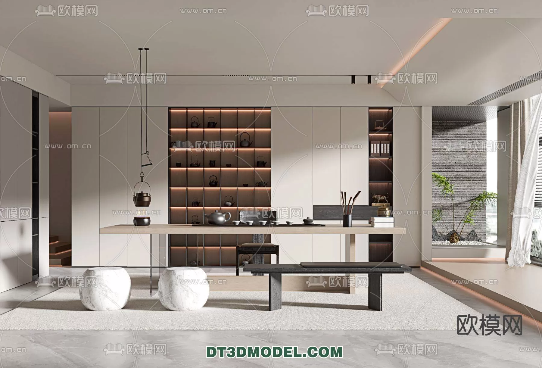 WABI SABI STYLE 3D MODELS – TEAROOM – 0001