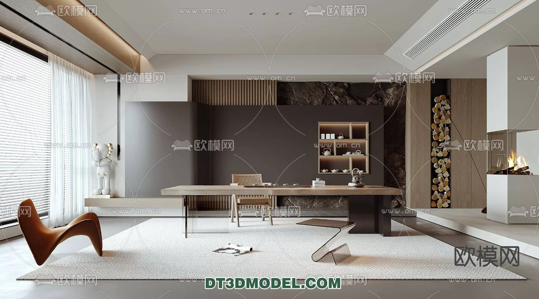 WABI SABI STYLE 3D MODELS – TEAROOM – 0004