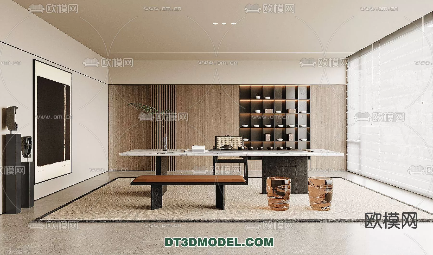 WABI SABI STYLE 3D MODELS – TEAROOM – 0005
