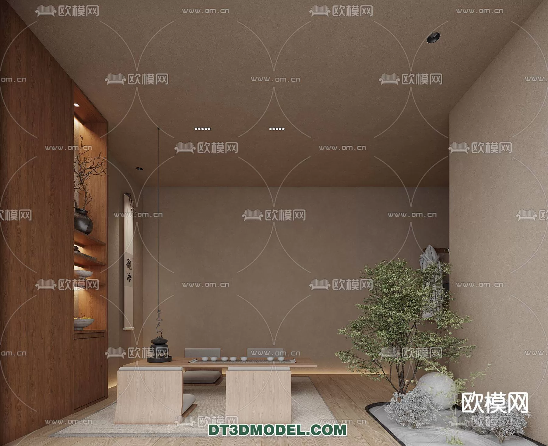 WABI SABI STYLE 3D MODELS – TEAROOM – 0007