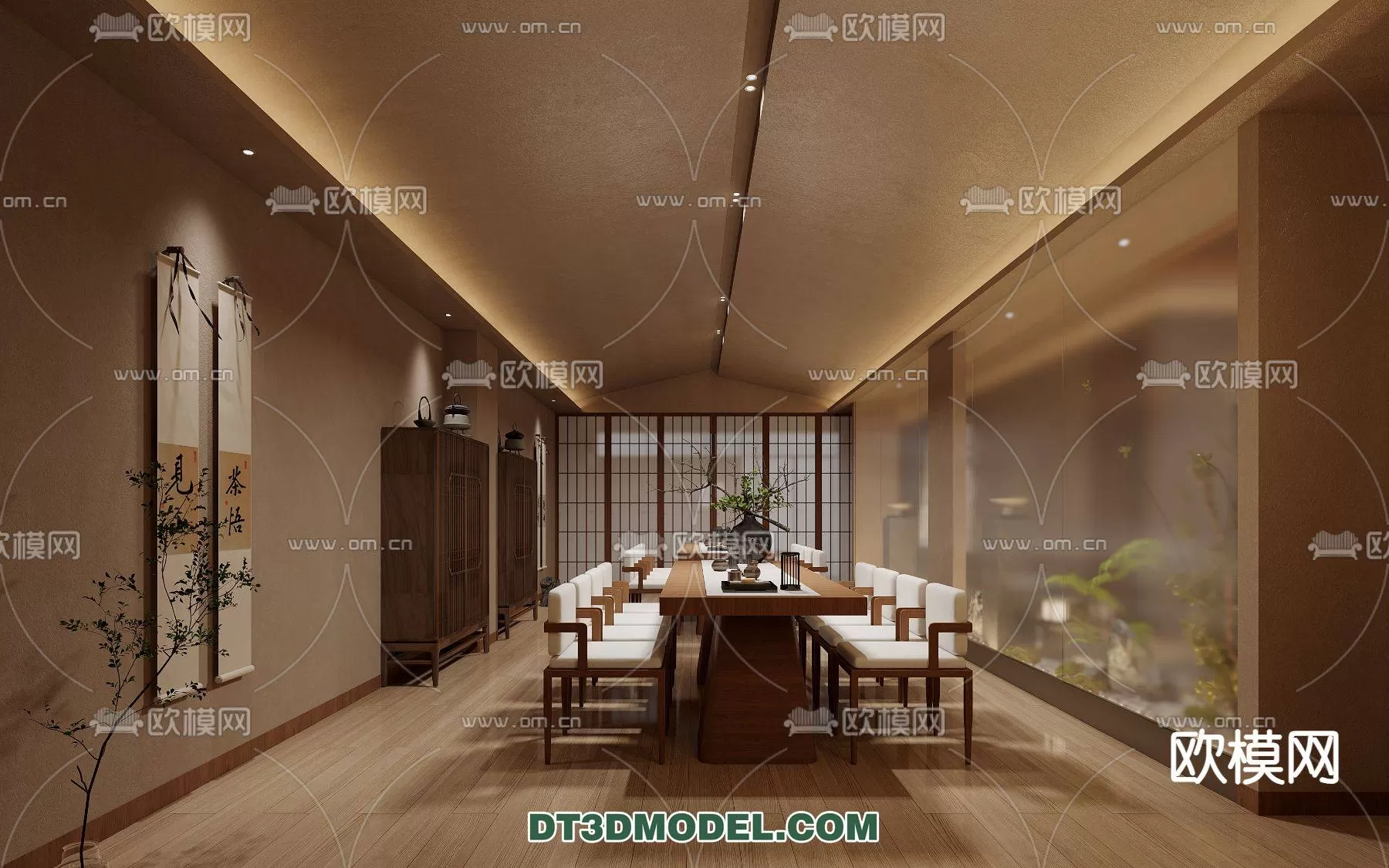 WABI SABI STYLE 3D MODELS – TEAROOM – 0008