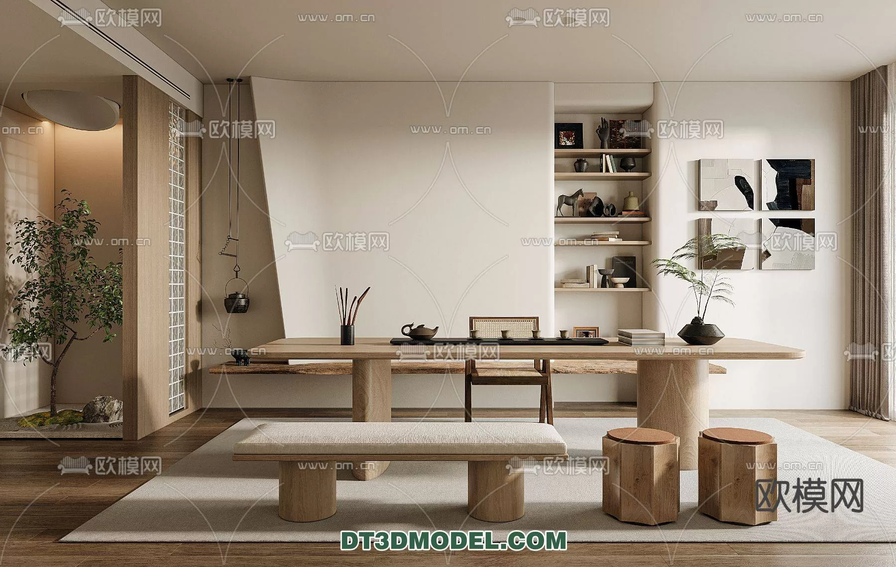 WABI SABI STYLE 3D MODELS – TEAROOM – 0009