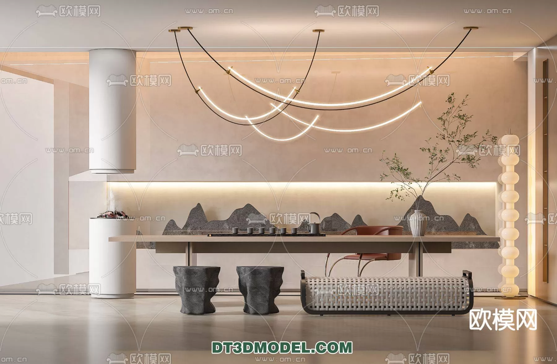 WABI SABI STYLE 3D MODELS – TEAROOM – 0010