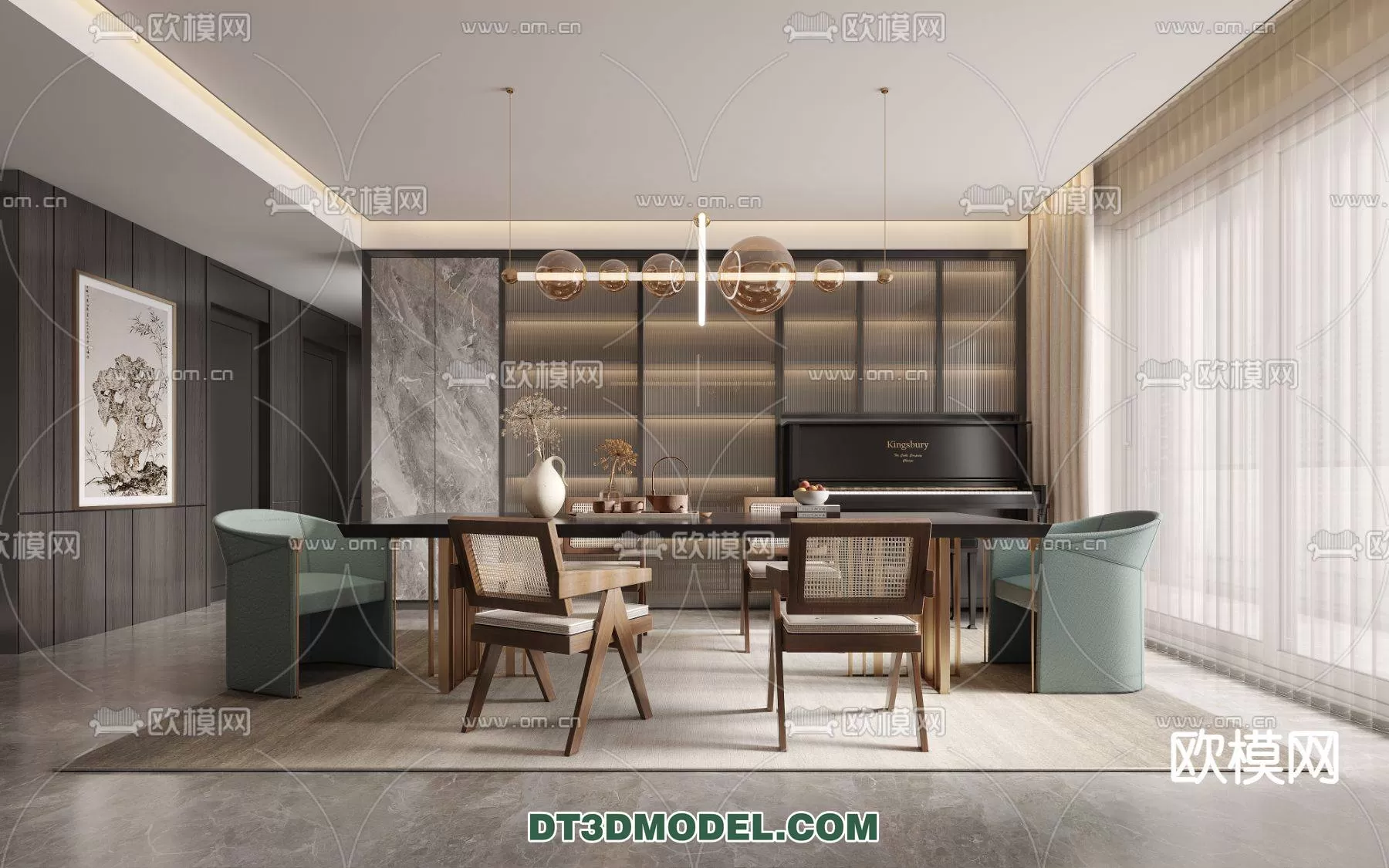 WABI SABI STYLE 3D MODELS – TEAROOM – 0011