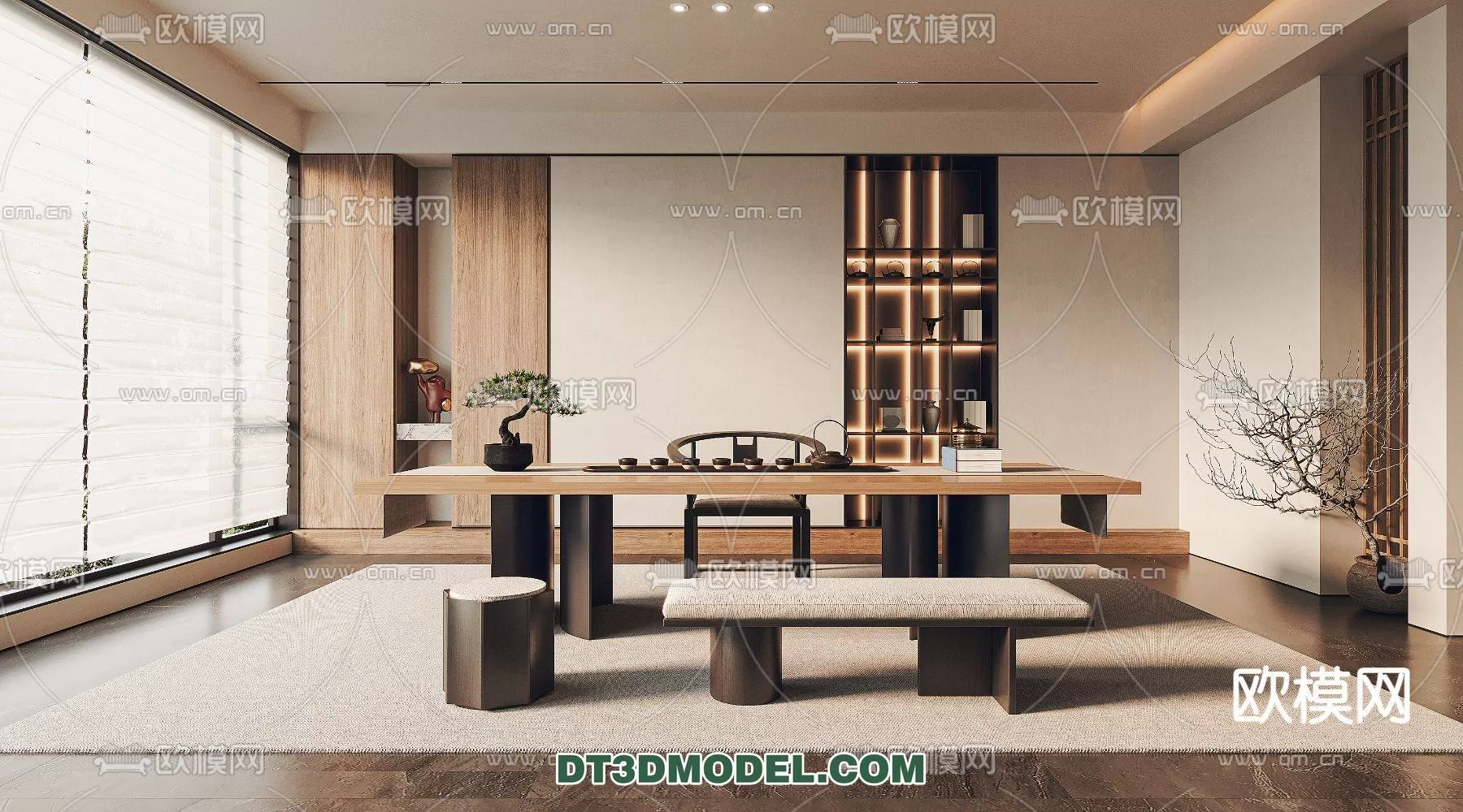 WABI SABI STYLE 3D MODELS – TEAROOM – 0013