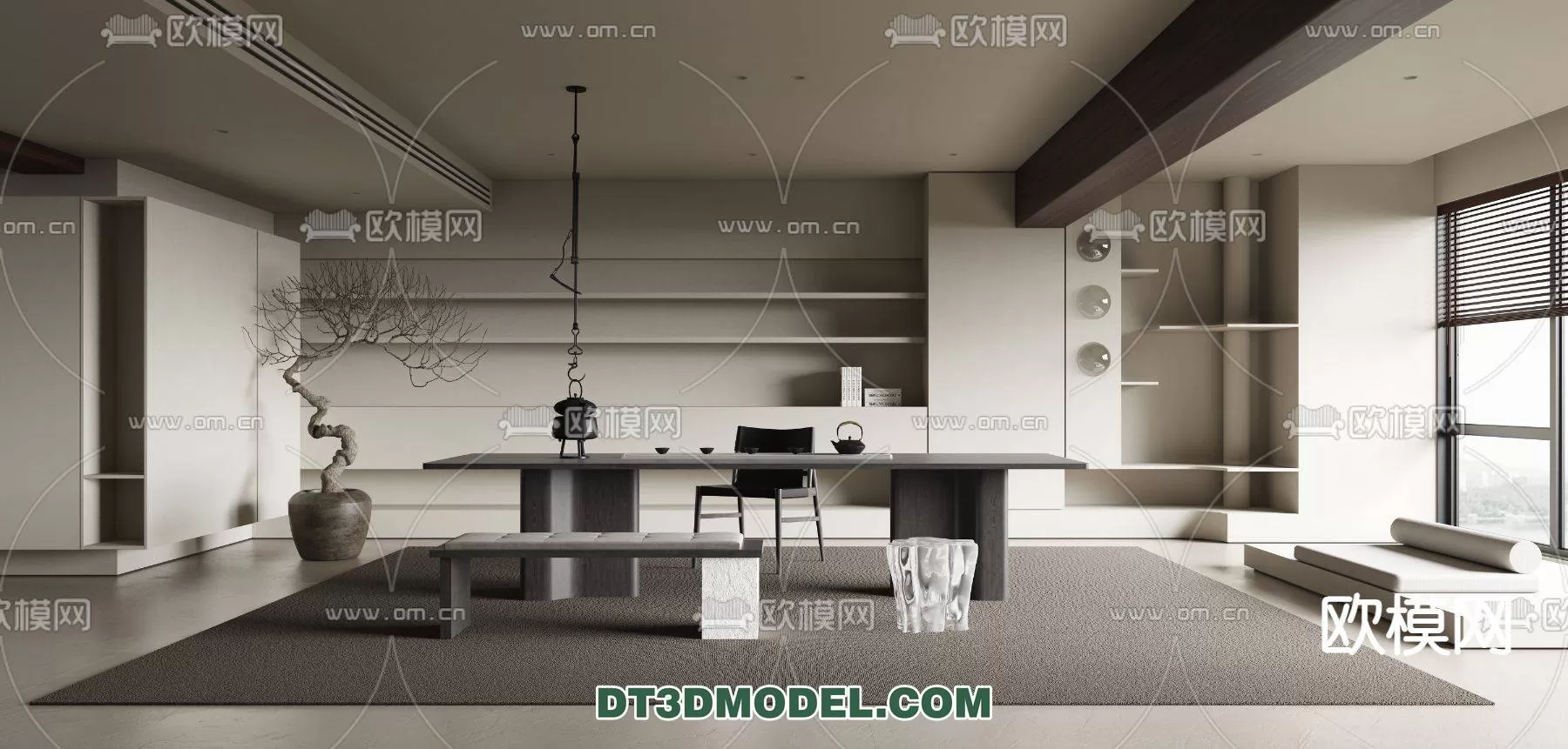 WABI SABI STYLE 3D MODELS – TEAROOM – 0015