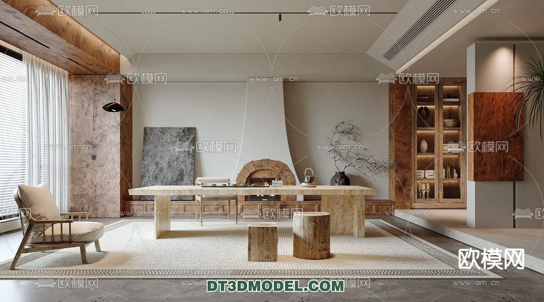 WABI SABI STYLE 3D MODELS – TEAROOM – 0018