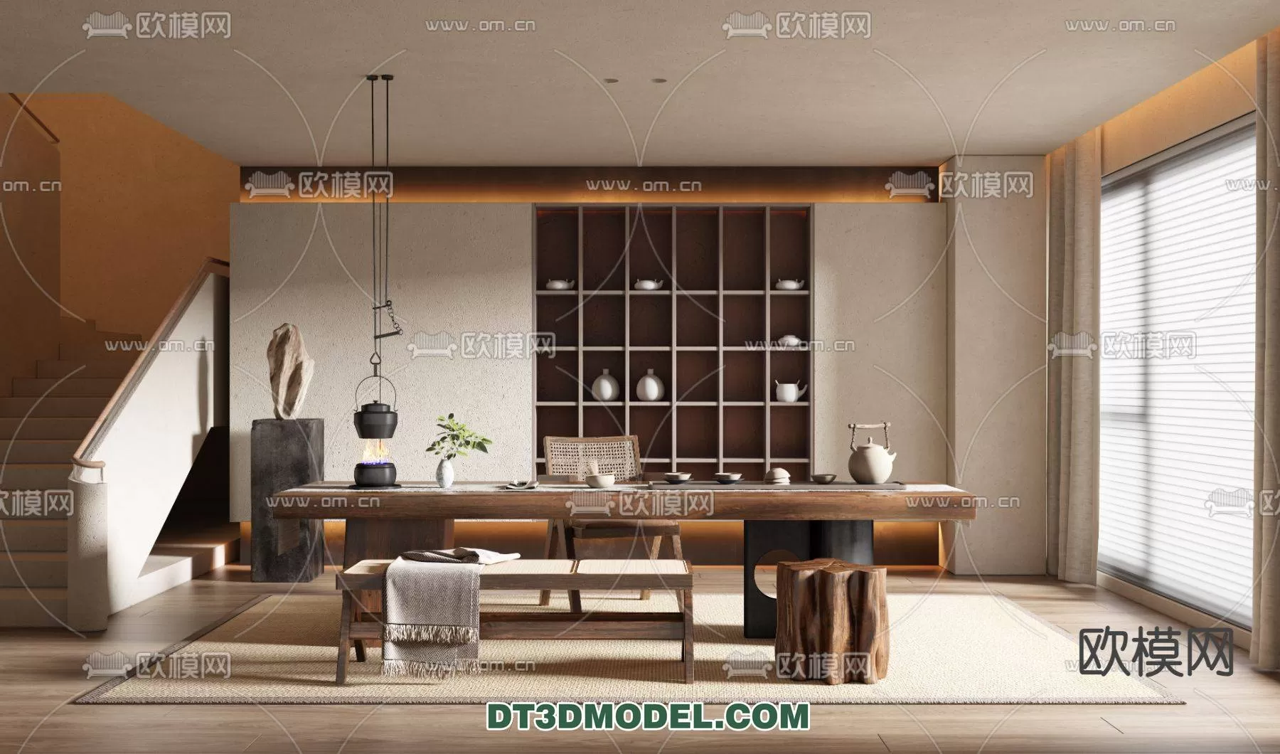 WABI SABI STYLE 3D MODELS – TEAROOM – 0019