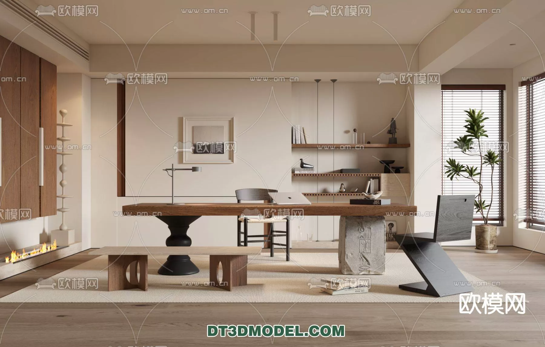 WABI SABI STYLE 3D MODELS – TEAROOM – 0022