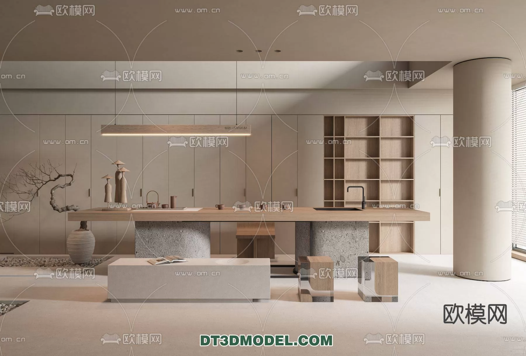 WABI SABI STYLE 3D MODELS – TEAROOM – 0023