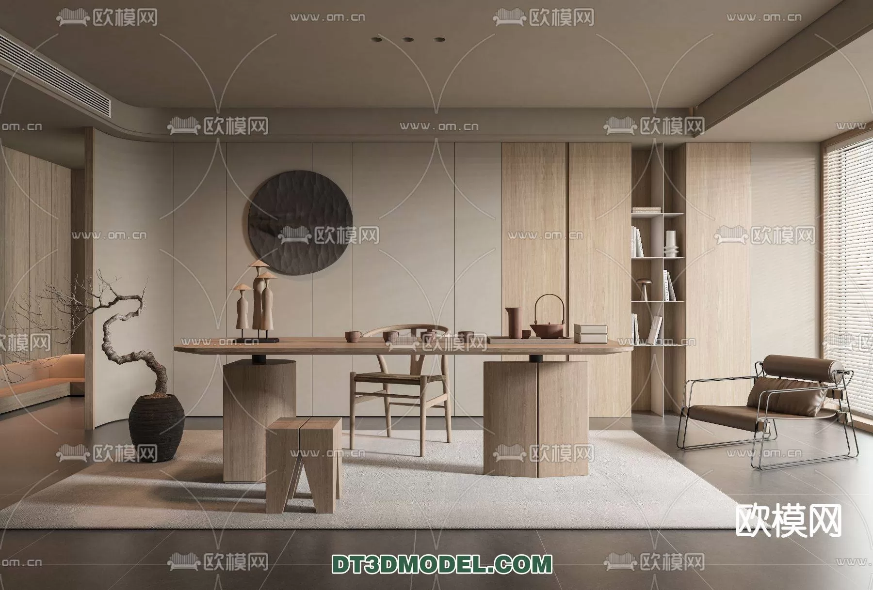 WABI SABI STYLE 3D MODELS – TEAROOM – 0024