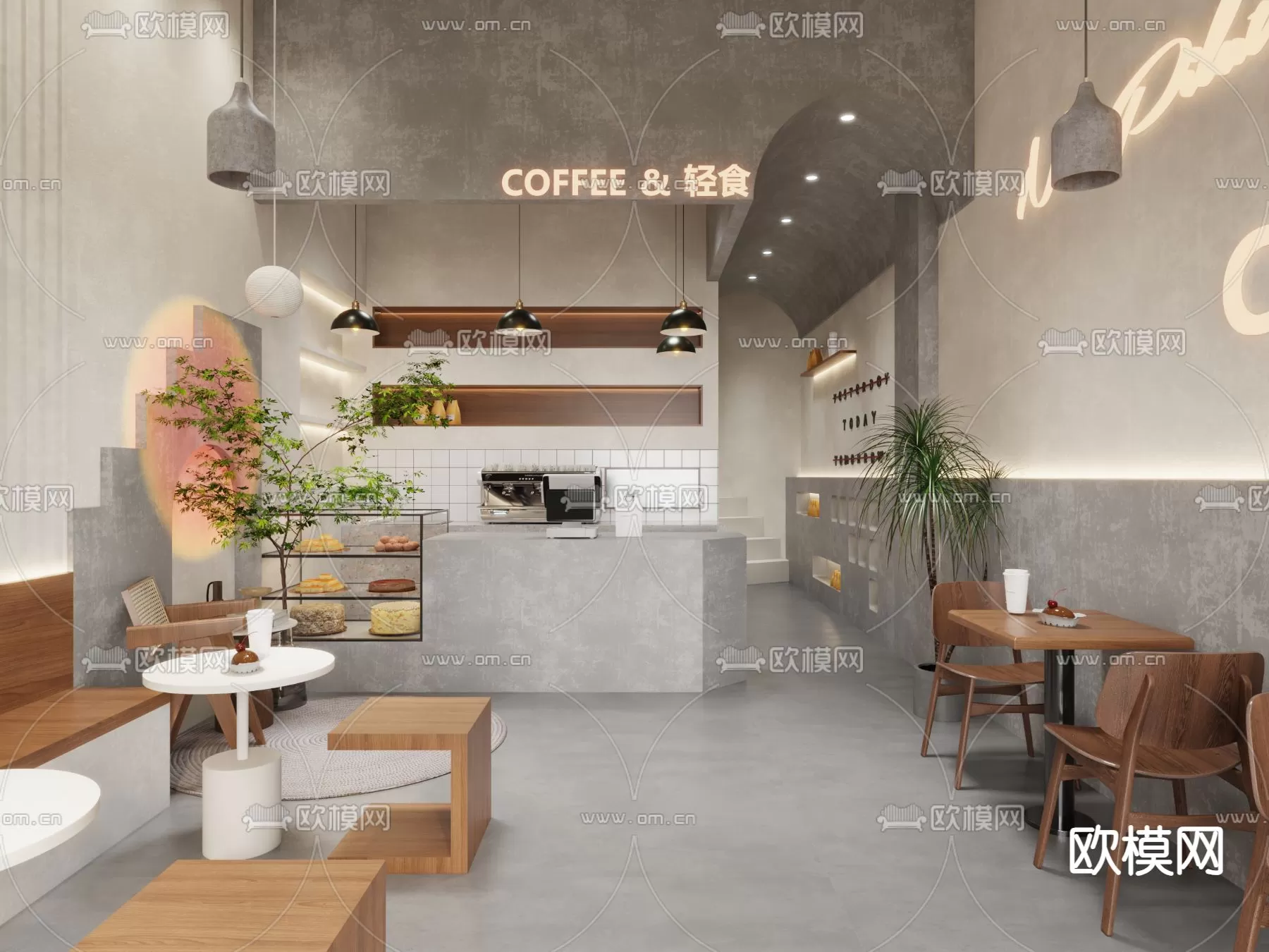 WABI SABI STYLE 3D MODELS – COFFEE SHOP – 0001